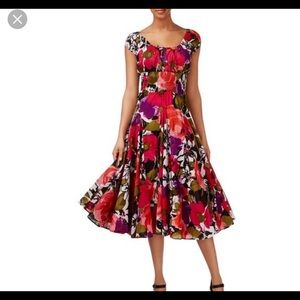 Grace Elements Floral Peasant  cotton Dress